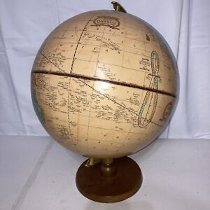 Vintage Cram S Imperial World 12 Inch Globe Beige Cream Color