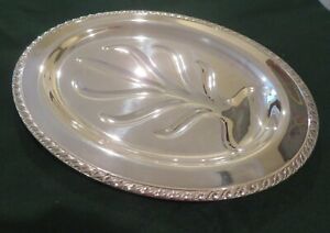 Vintage Wm A Rogers Silver Plate Meat Platter Preowned