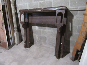  Antique Carved Walnut Fireplace Mantel 53 5 X 49 25 Architectural Salvage