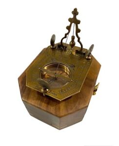 Antique Sundial Pendulum Compass Brass Nautical Collectible Maritime Compass