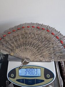 Wonderful Antique Chinese Export Silver Fan