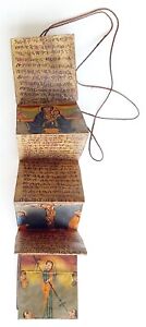 Ethiopian Partial Ge Ez Coptic Bible Vintage Illuminated Manuscript On Vellum