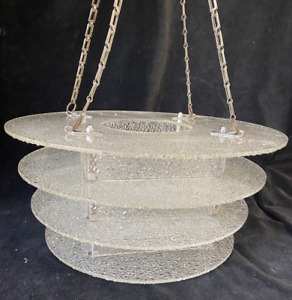 Art Deco Ceiling Light Shade Glass Tiered Pendant