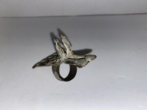 Vintage Burkina Faso Gurunsi Grunshi Brass Bronze Bird Ring