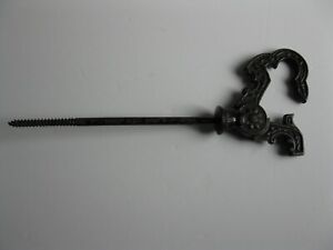 Antique Cast Iron Mechanical Hinged Ceiling Hook Lamp Hanger Victorian East Lake