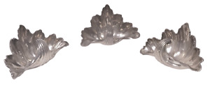 Set Of Three Epergne Sterling Silver Candelabra Shells By Bradbury From 1873