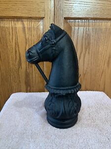 Vintage 13 Cast Iron Horse Head Hitching Post