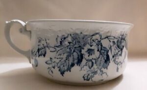 Antique Blue White Chamber Pot By F Winkle Co Lily Design