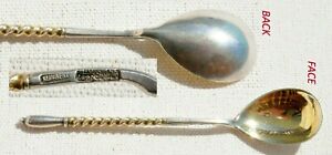 1896 Russian Imperial Spoon 84 Silver Gold G Klinger Kovsh Cap Chalice Royal Egg