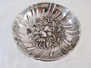 S Kirk Son Repousse Sterling Silver Footed Candy Nut Bowl Dish 430 4 75 
