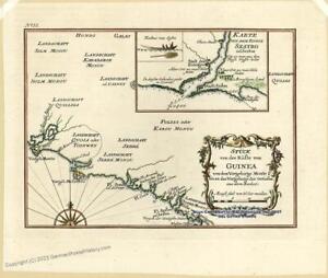 Guinea Africa 1752 Antique Map 32028