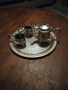 4 Pc Vintage Silver Tea Coffee Set