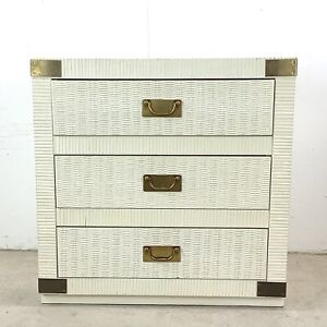Hollywood Regency Three Drawer Campaign Chest