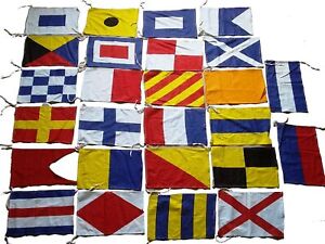 Nautical Sailboat Boating Signal Flags Complete Set 26 Flag