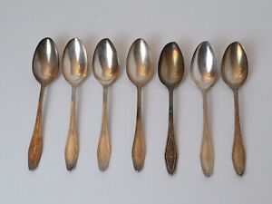 Holmes Edwards Xiv Silver Plated Spoons Monogrammed S Vintage