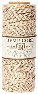 Hemptique Hemp Metallic Cord Spool 20lb 205 Metallic Natural Copper