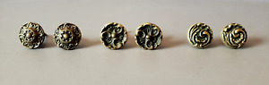 Antique Brass French Provincial Drawer Pulls Knobs 3 Pair