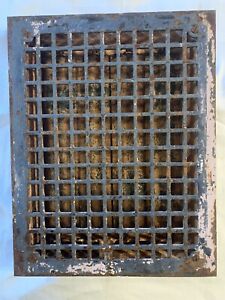 Vintage Cast Iron Floor Heat Grate Vent 18 X14 Art Architectural Salvage
