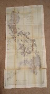 Rare 1900 A W Greely Signal Corp Telegraph Phillipines Spanish American War Map
