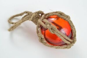 Reproduction Red Glass Float Ball With Fishing Net 3 F 459