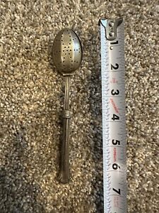Vintage Silverplate Hinged Tea Infuser Steep Strainer Spoon