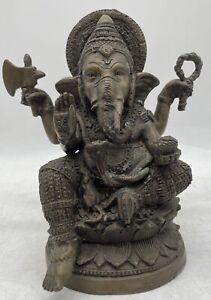 Antique Bronze Ganesh Elephant Statue