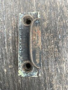 Antique Vintage Cast Iron Door Rim Lock Keeper Catch Strike Door Hardware