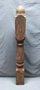 Antique Decorative Turned Hardwood Oak Finial Top Newel Post 5x40 Old 409 24b