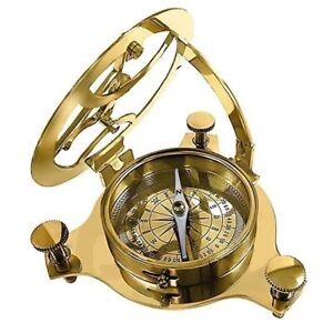 Home Decor Nauticals 3 Brass Sundial Compass Sun Clock
