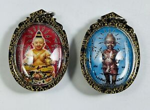 2 Pcs Kuman Thong Guman Wealth Victory Gambling Amulet Lucky Love Magic Pendant
