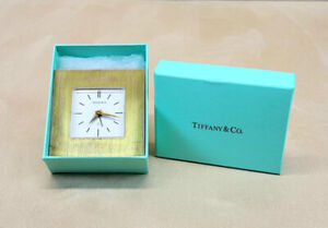 Handsome 1970 Tiffany Co 8 Day Swiss Alarm Clock Angelus 15 Jewel Movement