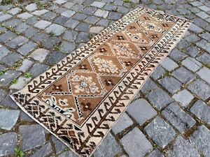 Carpet Bohemian Wool Runner Rug Turkish Vintage Handmade Rug Runner 1 5 X 4 0 Ft