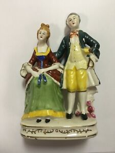 Vintage Japanese Moriyama Victorian Couple Figurine Made In Occupied Japan 1023a