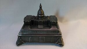 Jennings Brothers Jb Silver Plated Repousse Desk Box Of Capitol Washington Dc