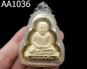 Cased Lp Ngern Wat Khao Lao Ratchaburi Be2557 Talisman Thai Amulet Aa1036