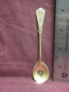 Vintage Soviet Russian 875 Gilded Silver Demitasse Spoon 4 10 Grams Nm