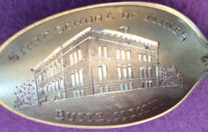 Rare State School Of Mines Butte Montana 1900 Mtech Sterling Souvenir Spoon