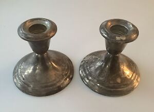 Gorham Puritan Sterling Silver Weighted Candlestick Holders 199