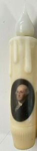 New George Washington Timer Taper Candle Cream 4 7 8 Patriotic Colonial
