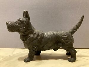 Large Early 20thc Austrian Cold Painted Bronze Scottie Dog Terrier Bergman Style