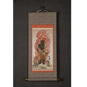 New Hanging Scroll Of Buddhist Painting Kakijiku Japanese Antique