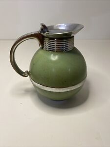 Vintage Art Deco Manning Bowman Company Insulated Tea Coffee Pot Metal