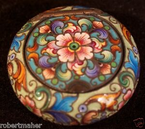 Russian Enameled Silver Snuff Box Marked Fedor Feodor Ruckert Make Me An Offer