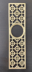 Vtg 12 Ornate Mission Arts Crafts Deco Mcm Brass Entry Door Knob Back Plate