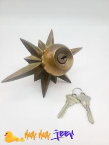 Starburst Door Knob 1 Knob With Key Vintage Rare