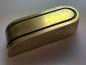 Antique Brass Art Deco Cup Drawer Pull 1940s Reclaimed 2 1 4 Centers Mcm