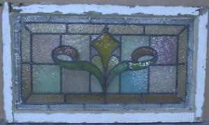 Victorian English Leaded Stained Glass Window Transom Abstract 29 1 2 X 17 