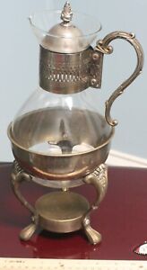 Vintage Fb Rogers Silver Co Pewterlite Coffee Carafe With Warmer