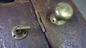 Vintage Brass Metal Screen Door Knob Handle Set