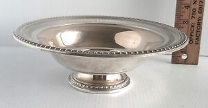 Rogers Sterling Silver Footed Pierced Large 9 Diam Compote Candy Bowl 328g